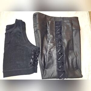 MPG Yoga/Leggings Set, Size L/XL, Black color, Capri/Crop